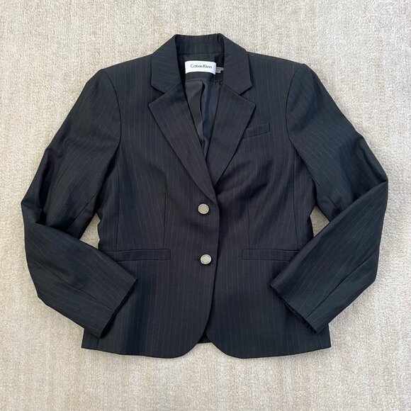 Calvin Klein Blue Work Blazer Jacket 4 - Picture 1 of 8